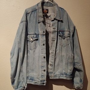 vintage Harley Davidson Jean Jacket